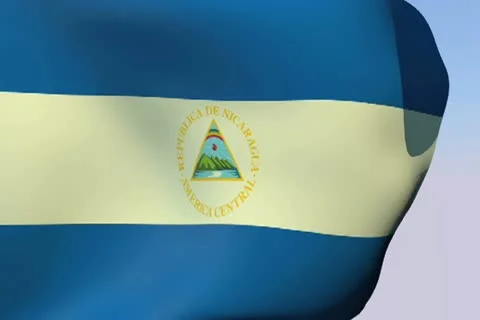Flag of Nicaragua NTSC Stock Footage 14632602