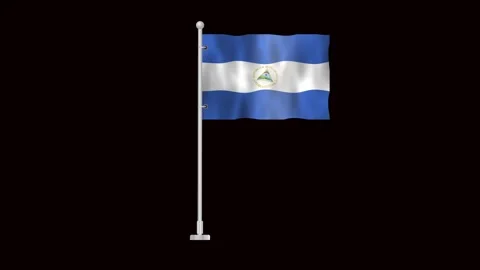 Flag of Nicaragua waving Stock Footage 320898519
