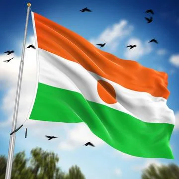 Flag of Niger Flag of Niger , This is a computer generated and 3d rendered... Stock Photos