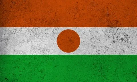 Flag Niger grunge texture Stock Illustration