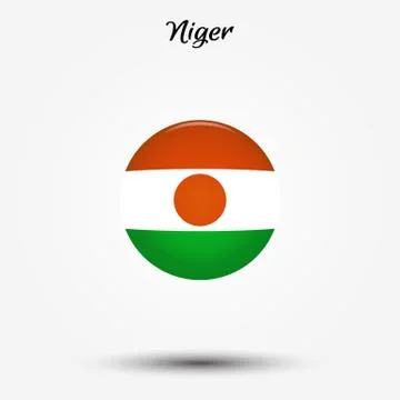 Flag of Niger icon Stock Illustration