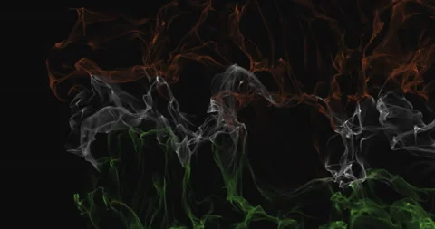 Flag Niger  turns into smoke. State weakening concept, alpha channel. Stock Footage 172484574