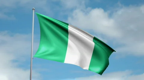 Flag of Nigeria 스톡 동영상 444179