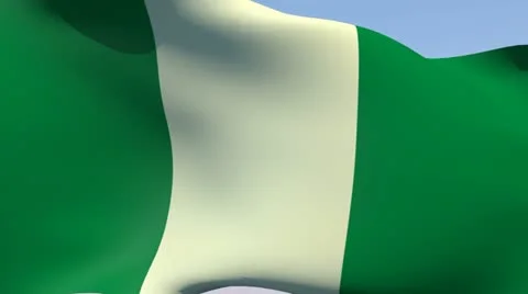 Flag of Nigeria HD Stock Footage 14638880