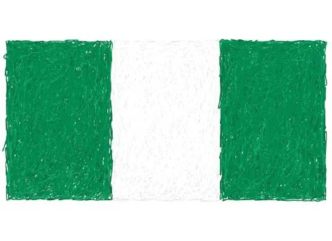 Flag of nigeria Stock Illustration