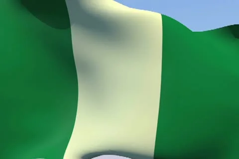 Flag of Nigeria NTSC Stock Footage 14639701