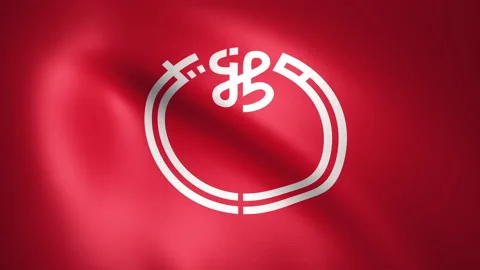 The Flag of Niigata Prefecture Waving in the Wind (CG | LOOP) Видео 172851231