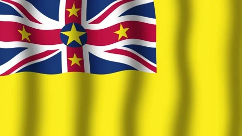 Flag of Niue Stock Footage 175664236