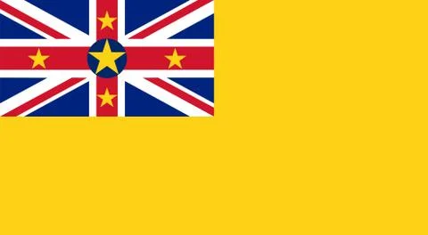 Flag of Niue Vector illustration Stock Illustration