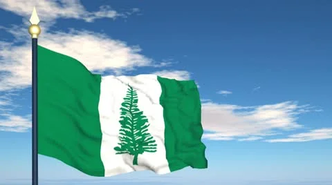 Flag Of Norfolk Stock Footage 10773078