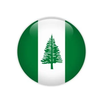 Flag Norfolk Island button 스톡 일러스트