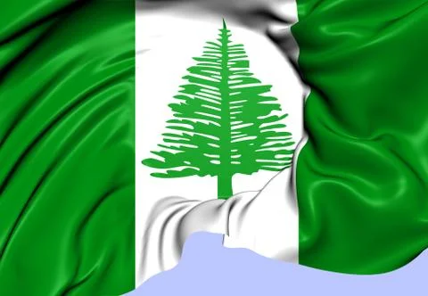 Flag of norfolk island Stock Illustration