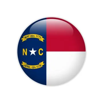 Flag North Carolina button Stock-Illustration