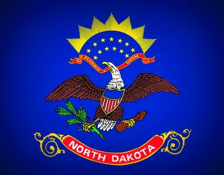 Flag of North Dakota Stock Illustration
