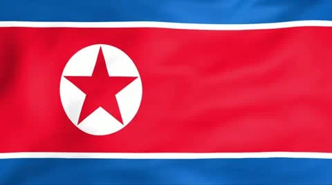 Flag Of North Korea Stock-Footage 11355746