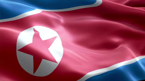 Flag North Korea Vídeos de archivo 47757377