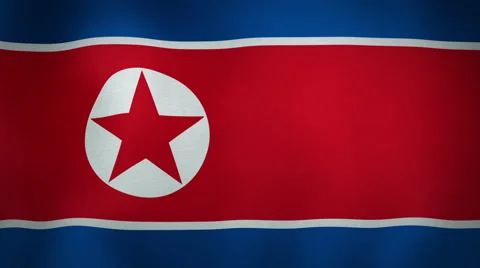 Flag North Korea Stock Footage 54426524
