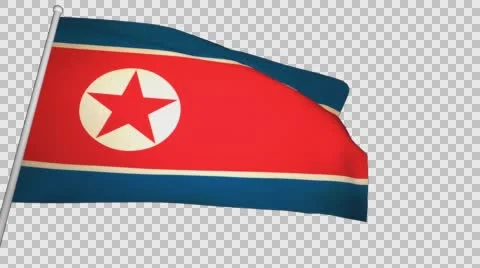 Flag North Korea Video stock 61149621