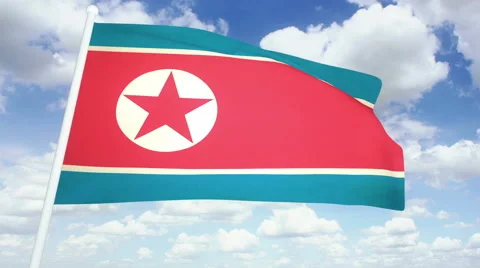 Flag North Korea Stock Footage 61149818