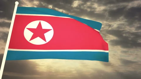 Flag North Korea Stock Footage 61149958