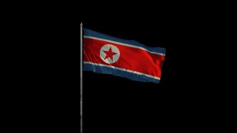 Flag of North Korea Stock Footage 103179162