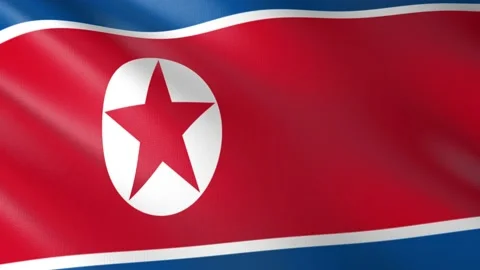 Flag of North Korea Stock Footage 151368408