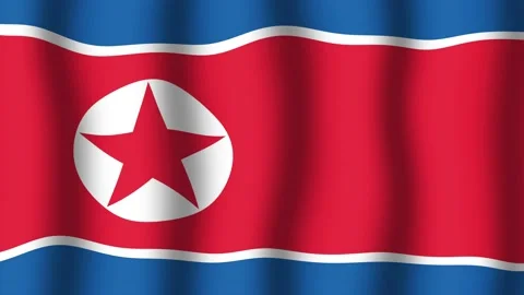 Flag of North Korea Stock Footage 175888647