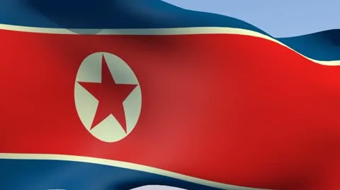 Flag of North Korea HD 스톡 동영상 14651478