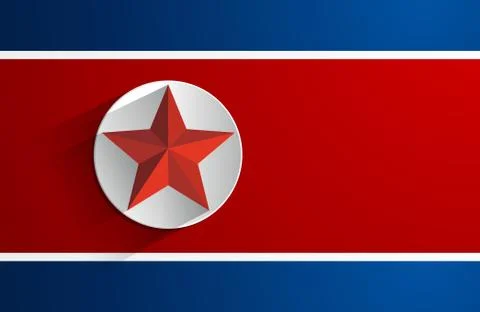 Flag of North Korea Stock Illustration