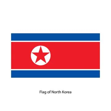 Flag of North Korea. Illustrazione stock