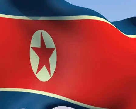 Flag of North Korea PAL Stock Footage 14653235