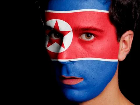 Flag of north korea Stock Photos