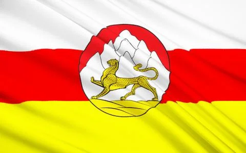 Flag of North Ossetia Stock Illustration