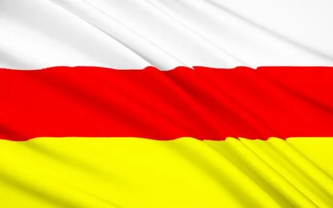 Flag of North Ossetia Stock Illustration