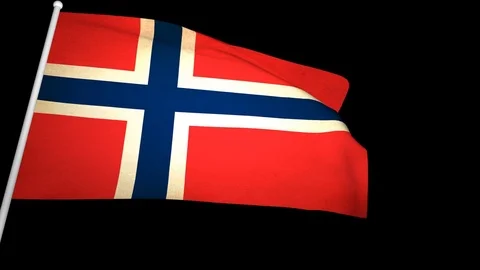 Flag Norway 01 Stock Footage 81780536