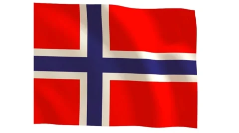 Flag of Norway 019 Stock Footage 8600515