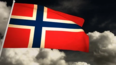 Flag Norway 02 Stock Footage 81780537