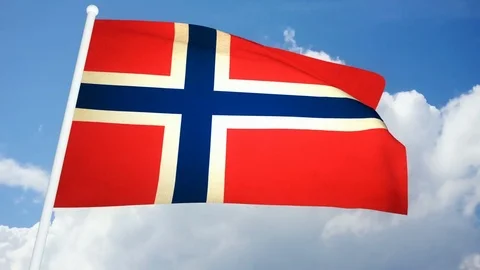 Flag Norway 03 Stock Footage 81780600