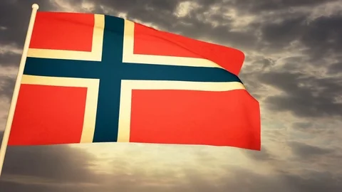 Flag Norway 04 Stock Footage 81780652