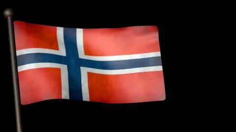 Flag Of Norway 23.976fps Stock Footage 21362786