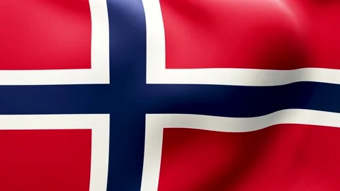 Flag of Norway blowing in the wind Stock Footage 161752415