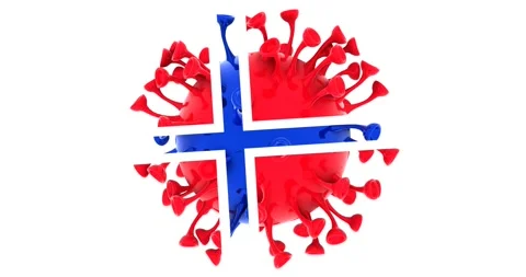 Flag of Norway Corona Virus Stock Footage 167324364