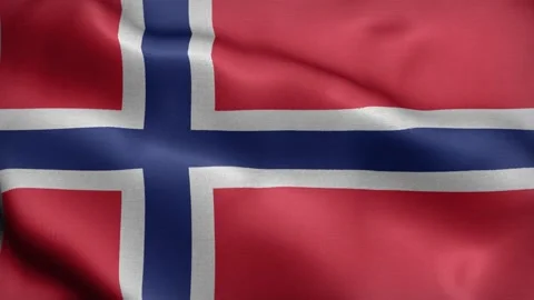 Flag of Norway fluttering in the wind. Video stock 221723597