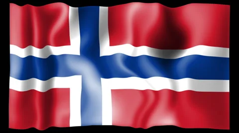 Flag of Norway Stock Footage 46475231