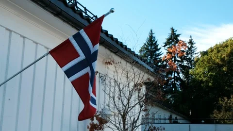 Flag of Norway Stock Footage 98424986