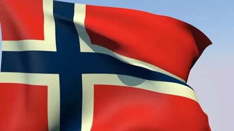 Flag of Norway HD Stock Footage 14655585
