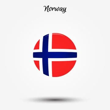 Flag of Norway icon Stock Illustration