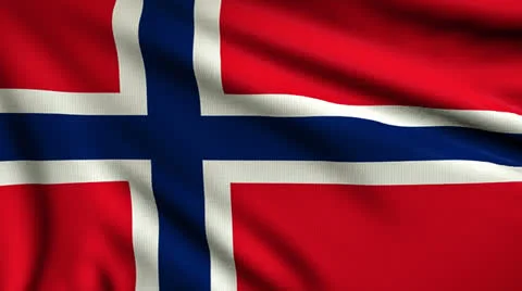 Flag of Norway looping Vídeo Stock 25320267