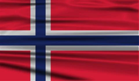 Flag of Norway with old texture. Vector Illustrazione stock