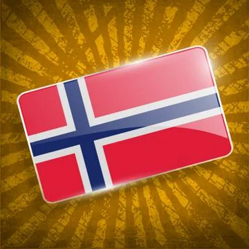Flag of Norway with old texture. Vector Stock Illustration